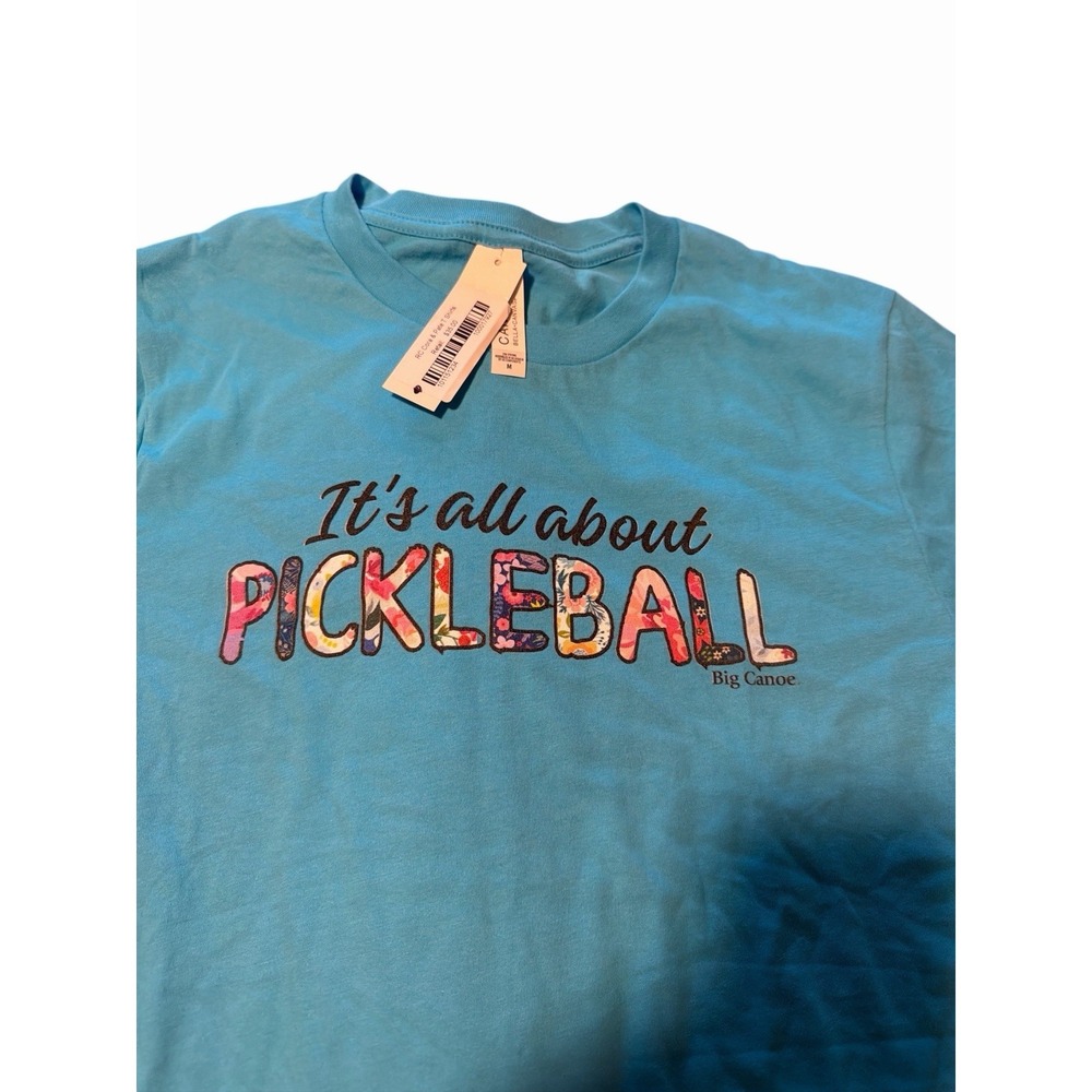 Cora & Pate Pickleball‎ Graphic Size Med Short Sleeve Cotton Tee Casual